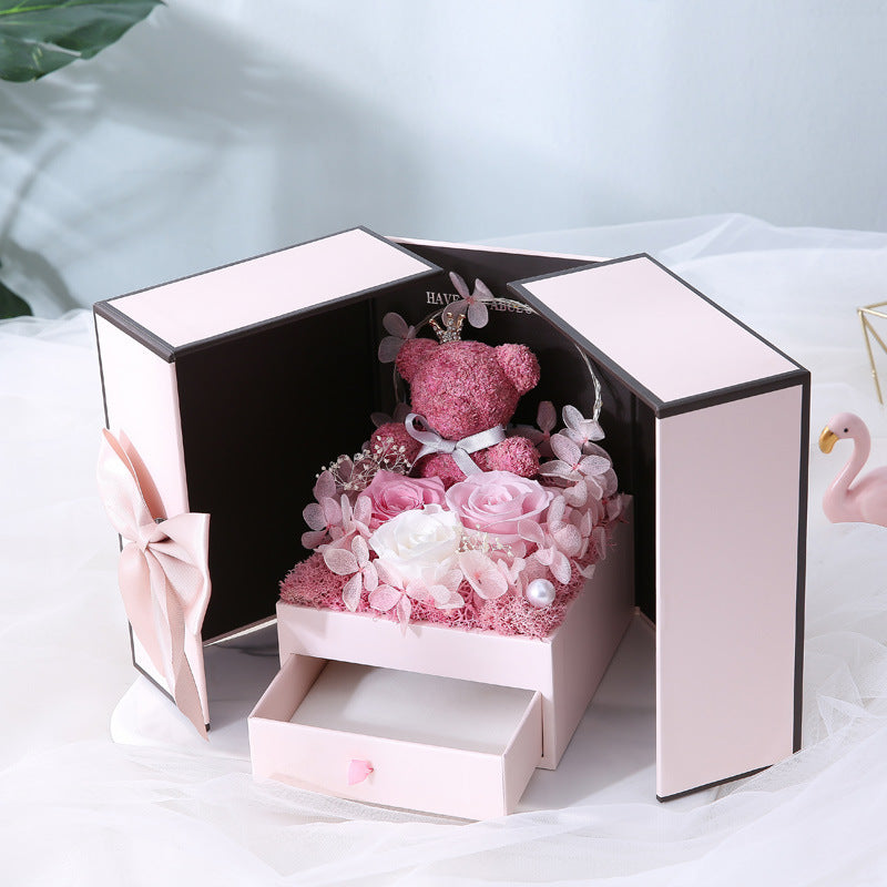 Rose Bear Double Door Gift Box