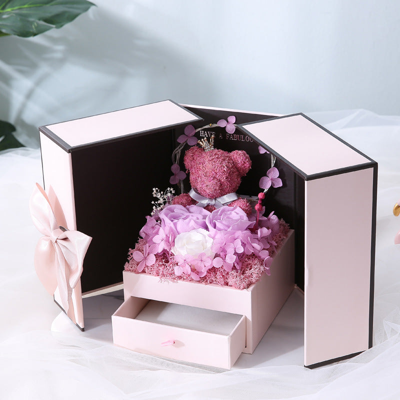 Rose Bear Double Door Gift Box