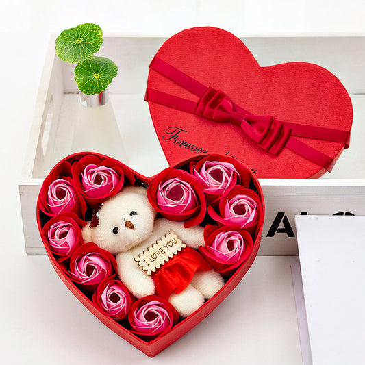 Rose Soap Gift Box Bear Valentine's Day