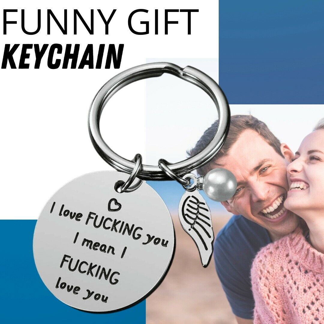 Couple's Humor Keychain (I F*in Love You)