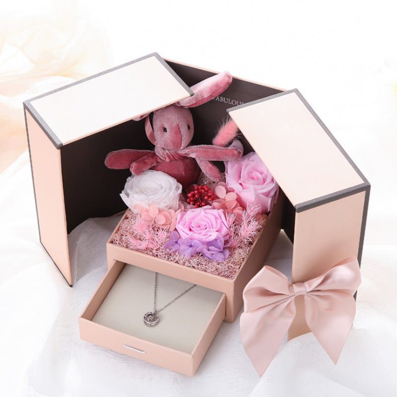 Rose Bear Double Door Gift Box